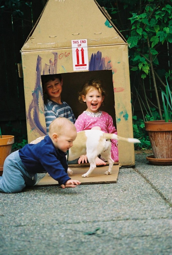 Hillel, Leah, Eitan, dog